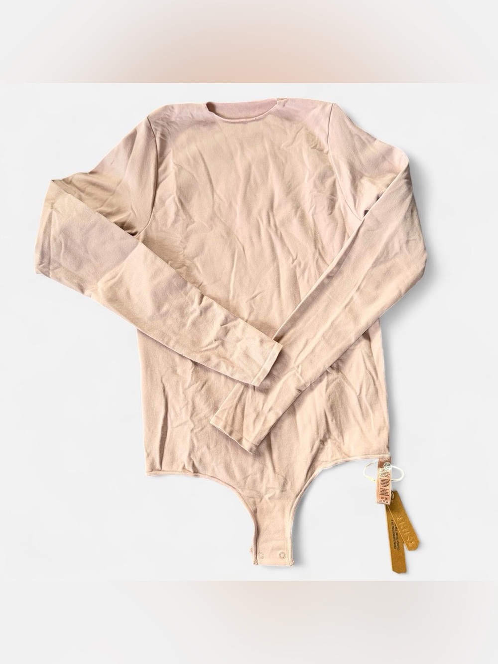 SKIMS Long Sleeve Snap Bodysuit - Blush S/M